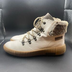 Josef Seibel Maren 17 Zip Ankle Boots Winter White Leather US 9-9.5 / EU 40